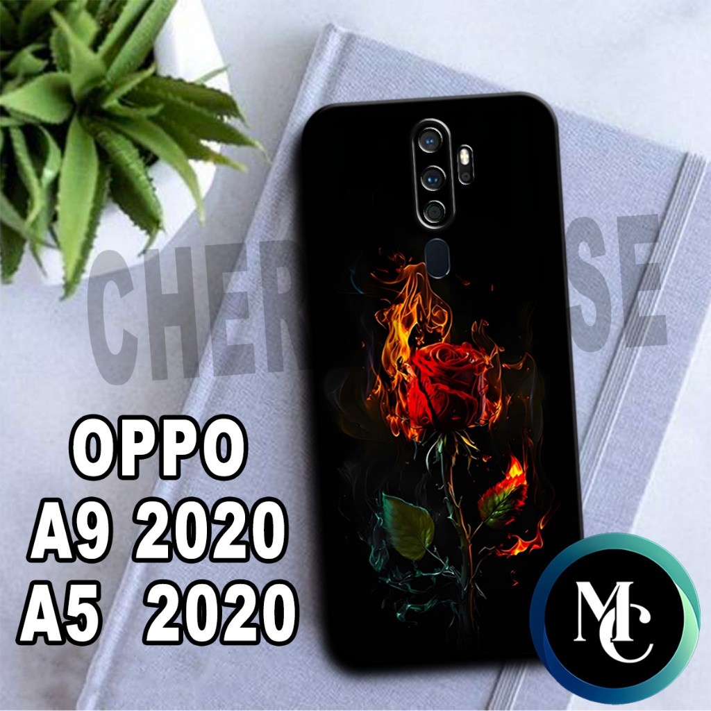CC34/ Softcase karet lentur untuk OPPO A9 (2020) DAN A5 (2020)/Motif BUNGA/case OPPO A9 (2020)/kesin