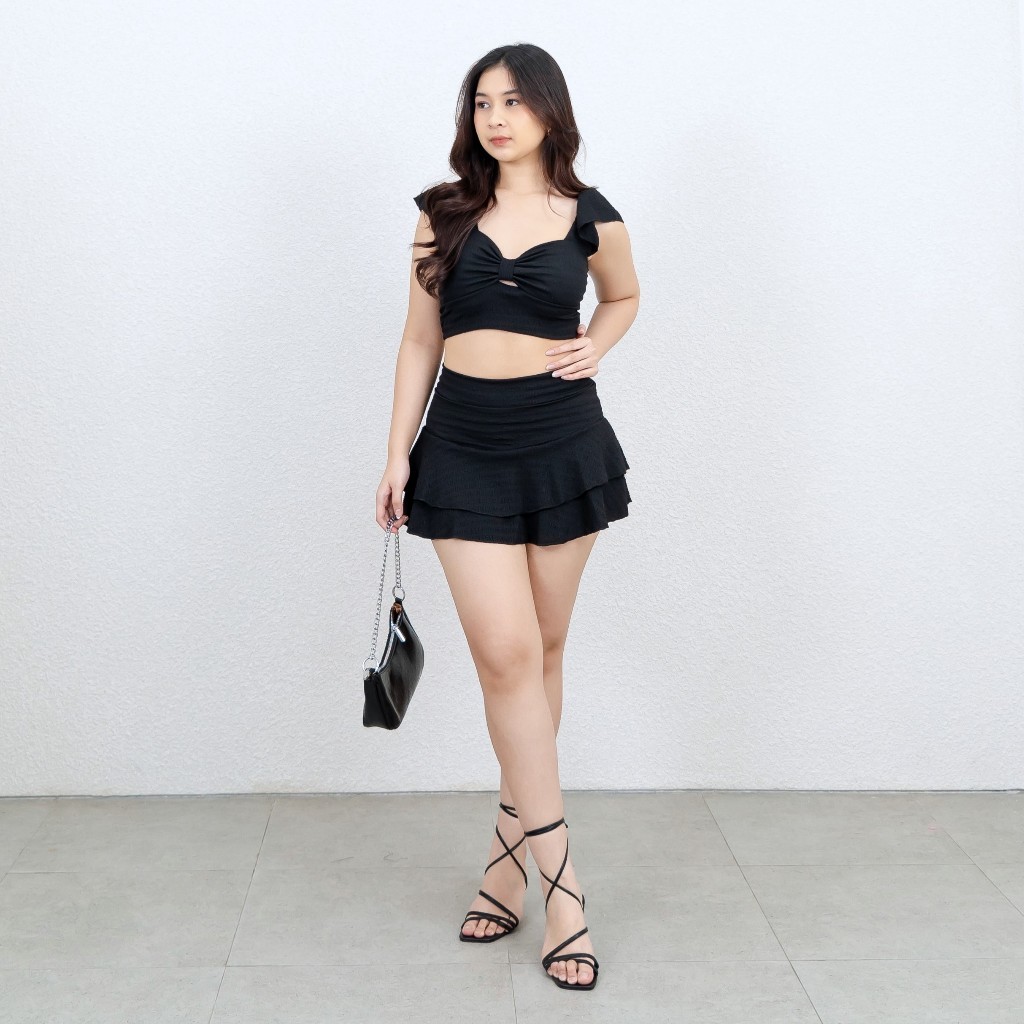 Evalin Top / Top Crinkle Knit / Atasan Crinkle Rajut - GURLBUCKET