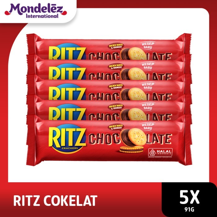 

Ritz Crackers Chocolate Biskuit Cokelat 91 gr - 5 pcs