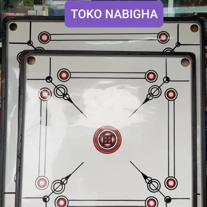 Karambol Berkualitas BONUS Biji Karambol Ukuran L (90×90) Putih - Putih + Bubble, 90x90