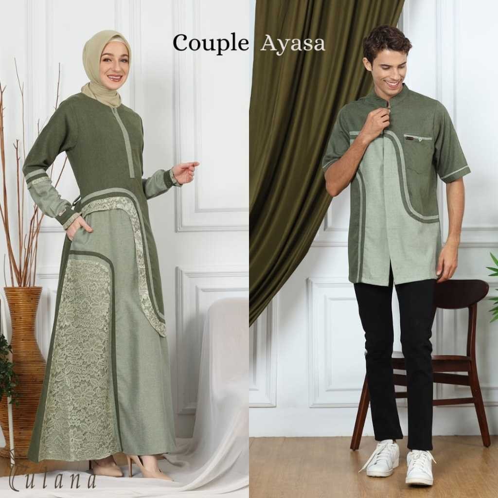 Gamis Ayasa Madina - Gamis Couple Pasangan Koko Pria - Set Gamis Couple Koko - Spesial - Gamis Koko 