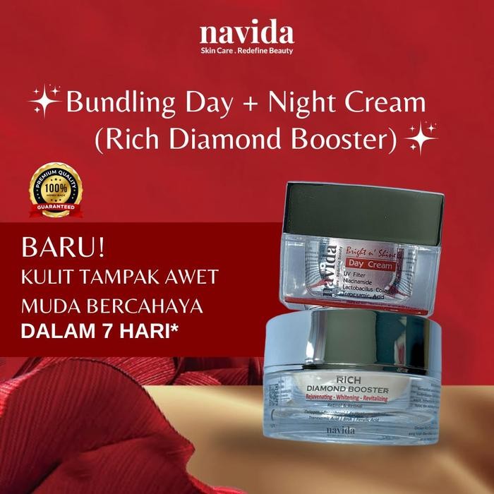 Navida Skin Care - Bundling Night diamond & Day Cream premium skincare glowing bpom