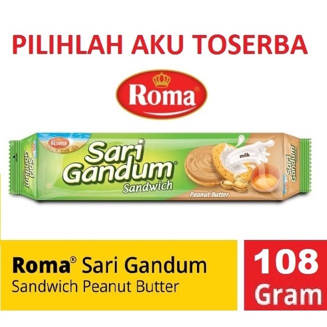 

Roma Sari Gandum Peanut Butter 108 gr ( HARGA SATUAN )