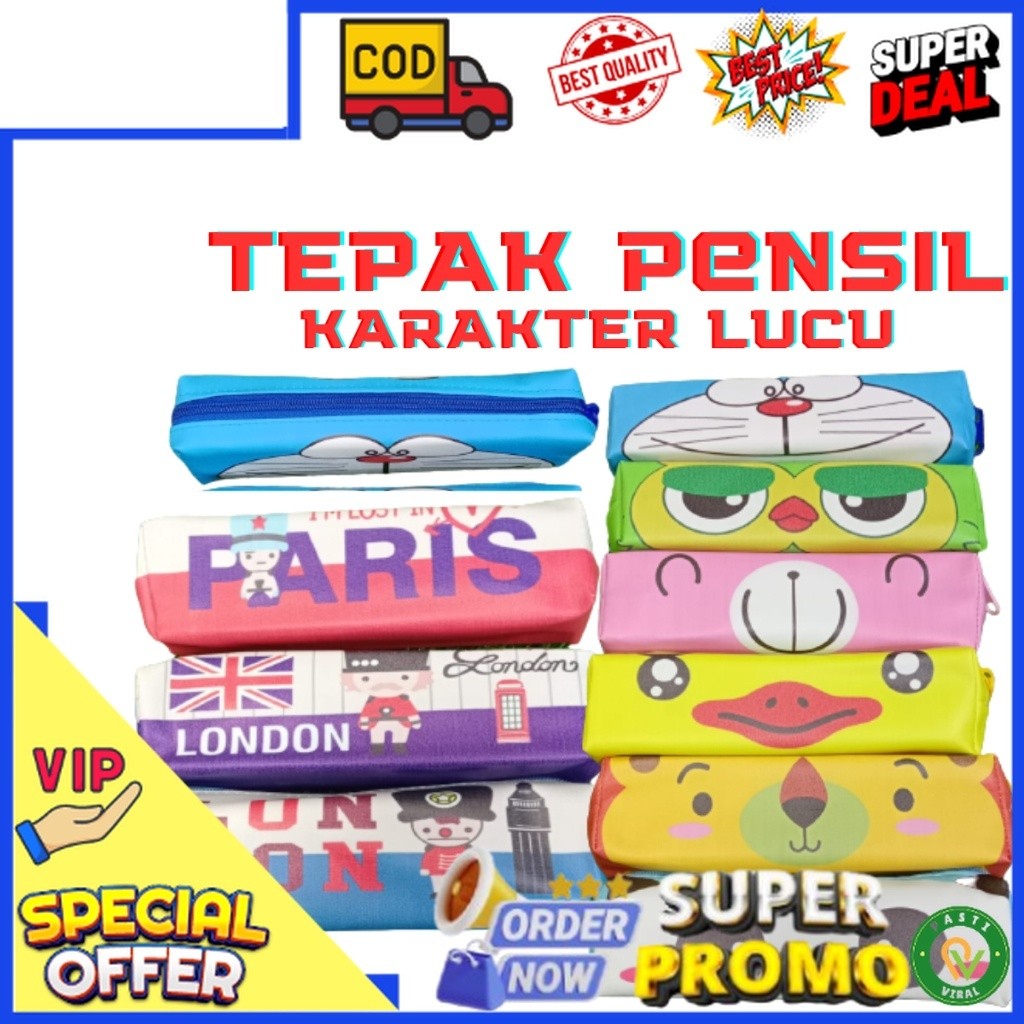 

Bisa Cod Kotak Pensil dan Bolpoin Anak Anti Air Karakter Emon The Pooh Bebek Bird / Tepak Pensil Anti Air / Tas Serbaguna Anti Air