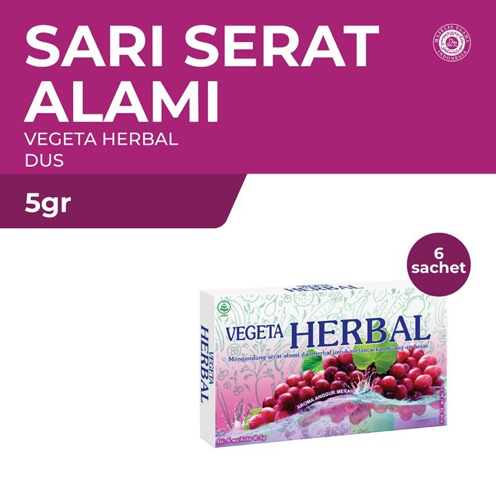 

Vegeta Dus 6 Sachet Herbal 5g Pelancar BAB
