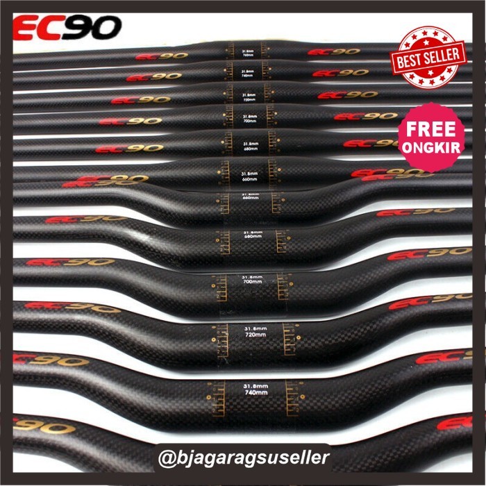 handlebar carbon riser EC90 mtb OS 31.8mm 31.8 handle bar stang sepeda rise 15