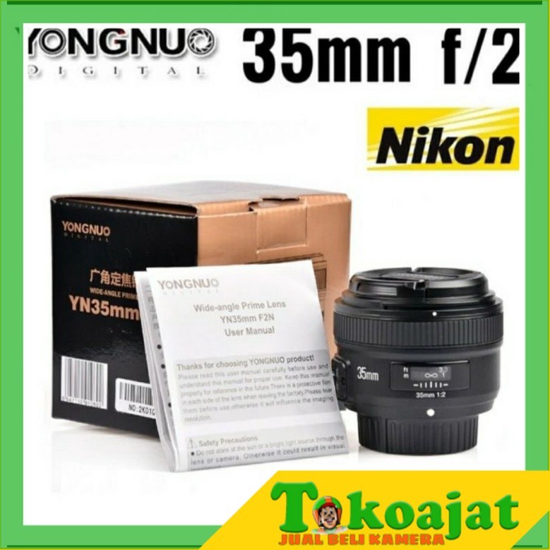 LENSA YONGNUO 35MM FOR NIKON LIKE NEW BARU / LENSA FIX 35MM F2