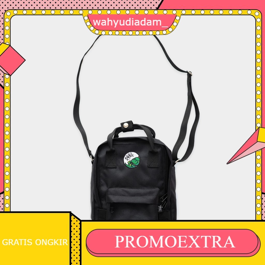 Odin Suringu Baggu | Black | Ransel Mini | Unisex Pria Wanita | Mini Backpack | Bagpack 3 In 1