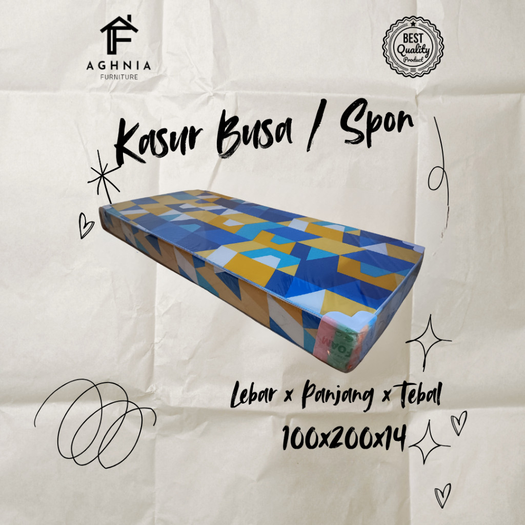 Tebal 14cm Kasur Busa Spon Uk 100x200 Bahan Full Spon Tidak Mudah Kempes