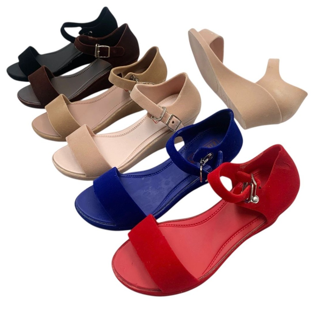 BARABARA FLASHSALE Sandal Wedges Anak Bludru Tali Import T226-6B (H1)