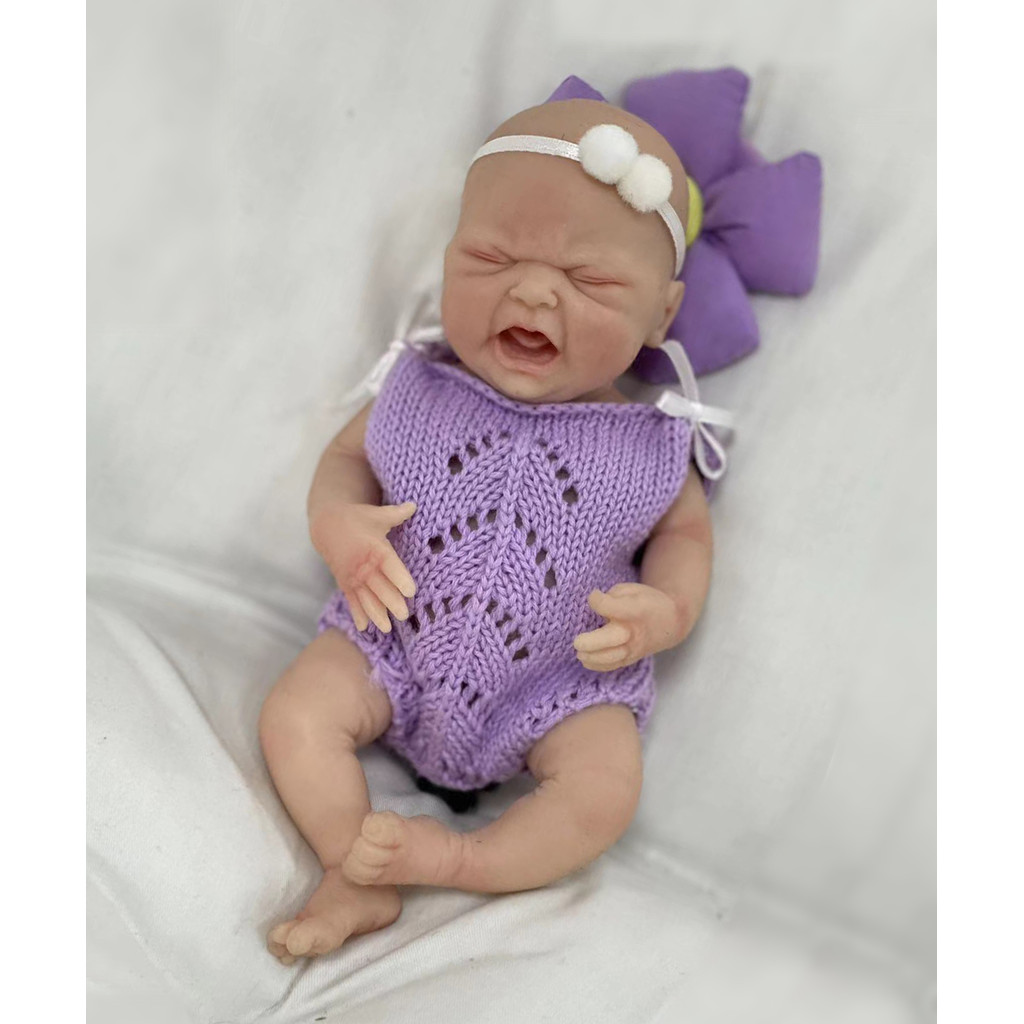 

7" Boy Micro Preemie Full Body Silicone CryBaby Doll "Ethan" Lifelike Mini Reborn Doll Surprice Children Anti-Stress My Melody