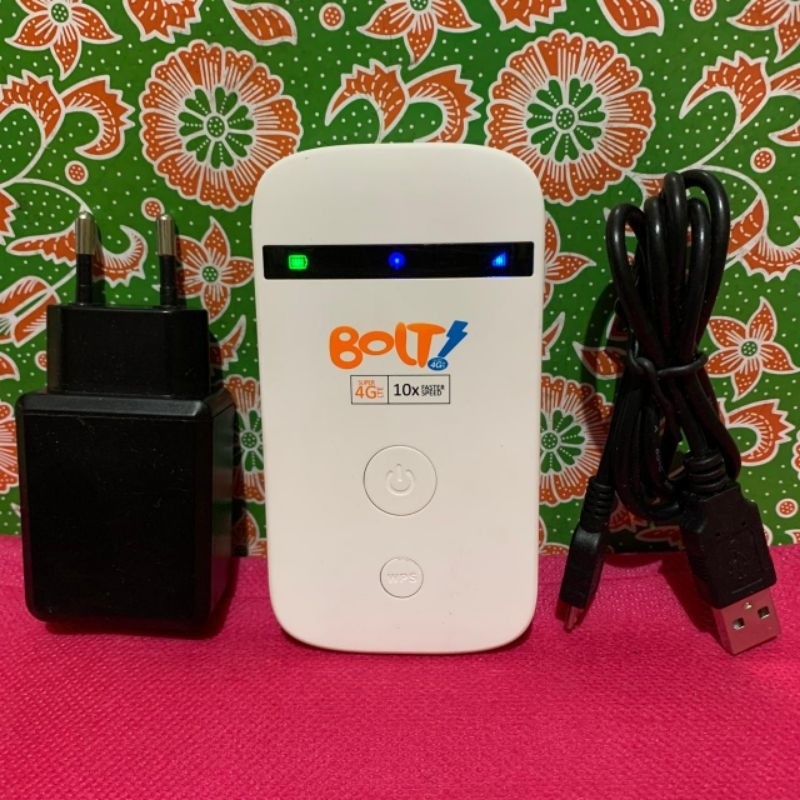 Modem Wifi Bolt  ZTE MF90 Mifi + Casan UNLOCK All Operator 4G LTE B1'B40 Belline Biru
