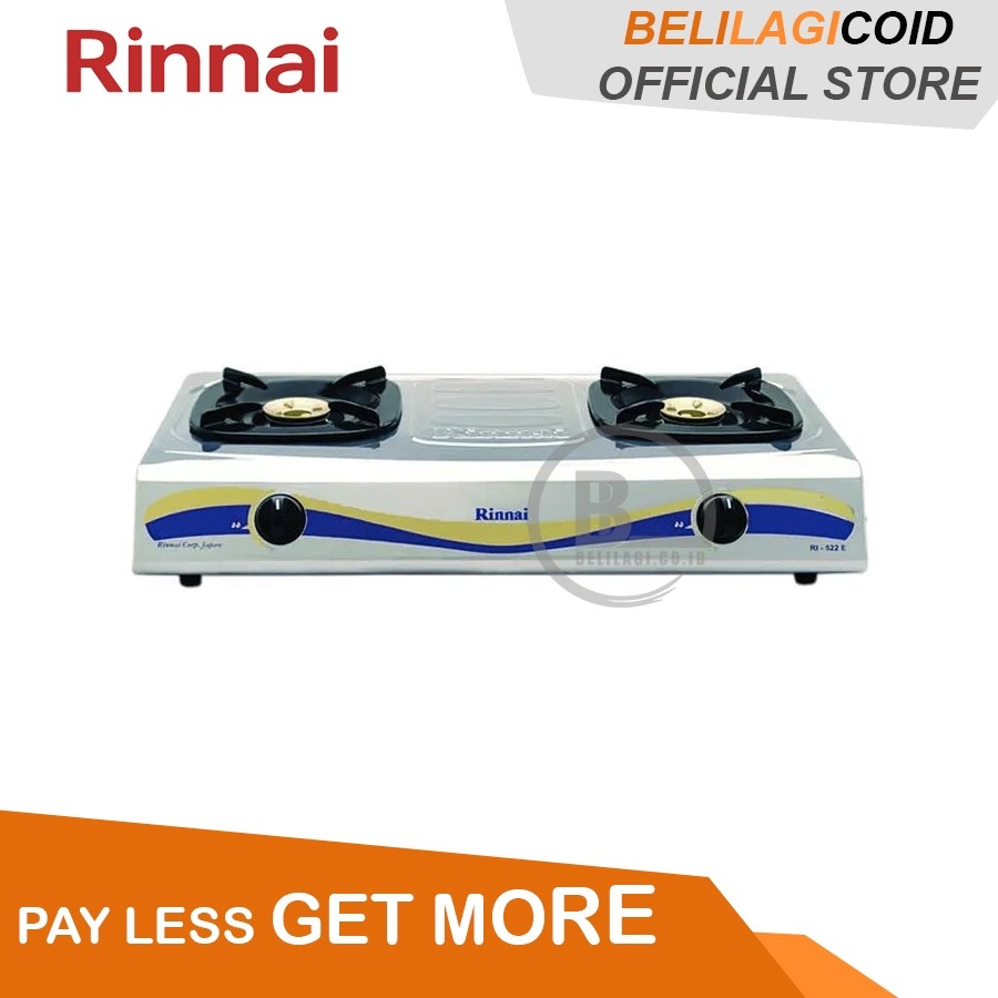 (cod) Rinnai Kompor Gas 2 Tungku RI 522 E / Kompor Rinnai 2 Tungku RI-522E / Kompor Gas Rinnai ORIGI