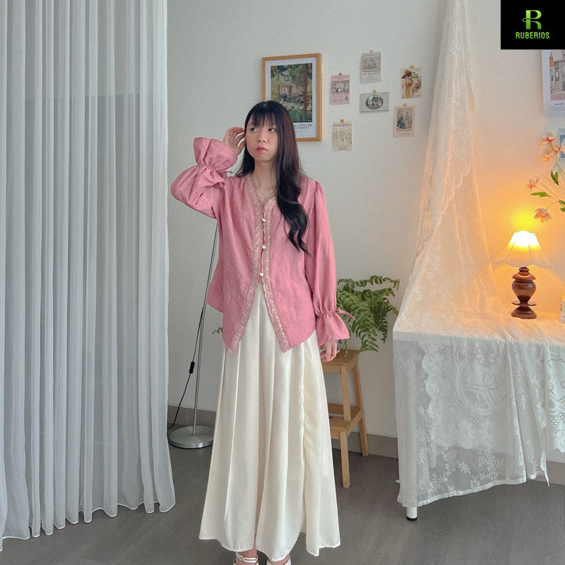 KANON - Ezra Kebaya Blouse - Blouse kebaya modern motif bordir bunga