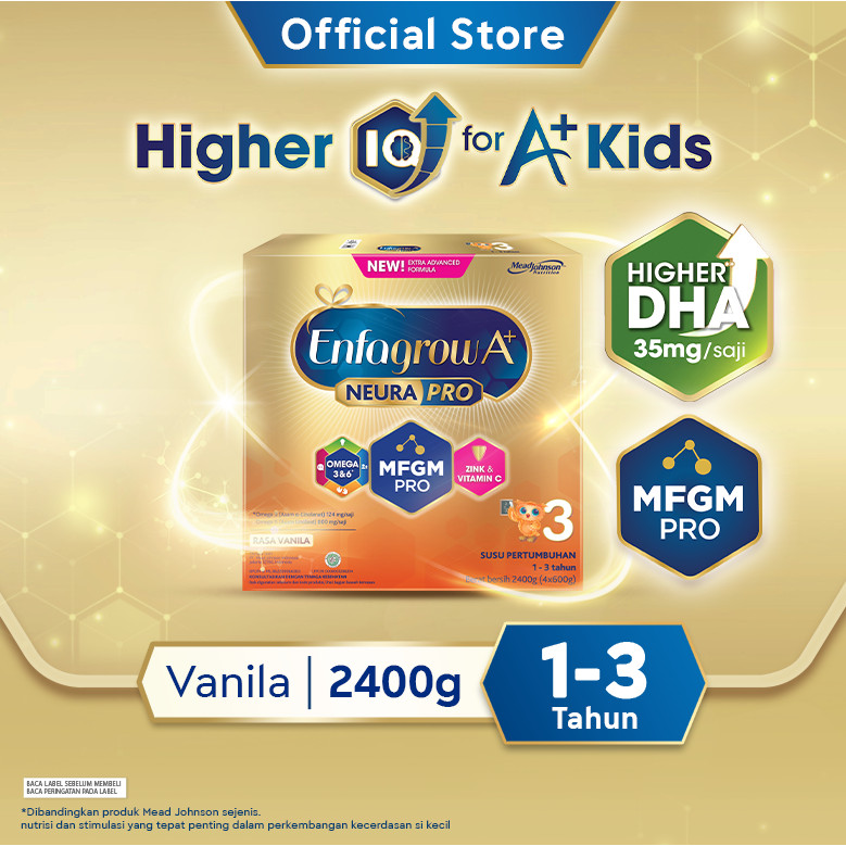 

Enfagrow A+ 3 Susu Formula Anak 1 - 3 Tahun Vanila 2400 gr