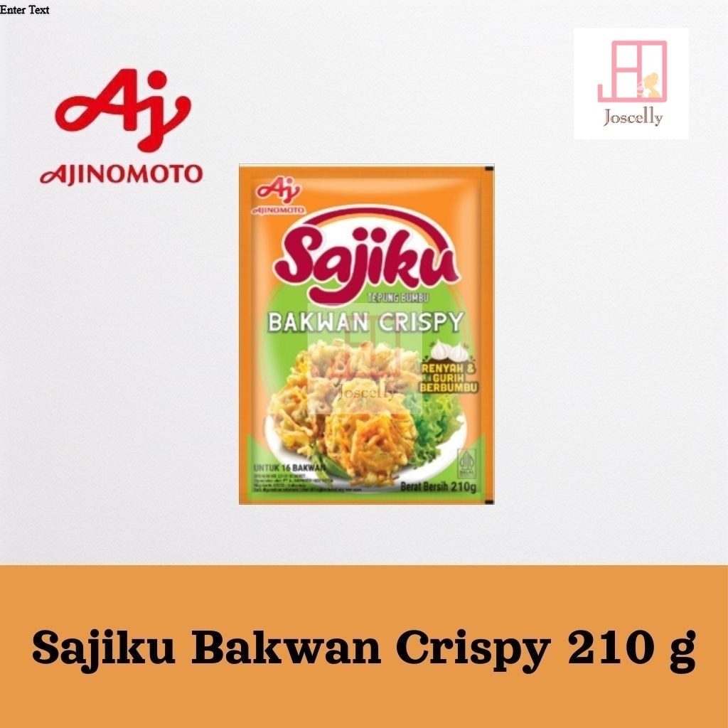 

JOSCELLY.ID AJINOMOTO Sajiku Tepung Bumbu Bakwan Crispy Sachet 210 gr