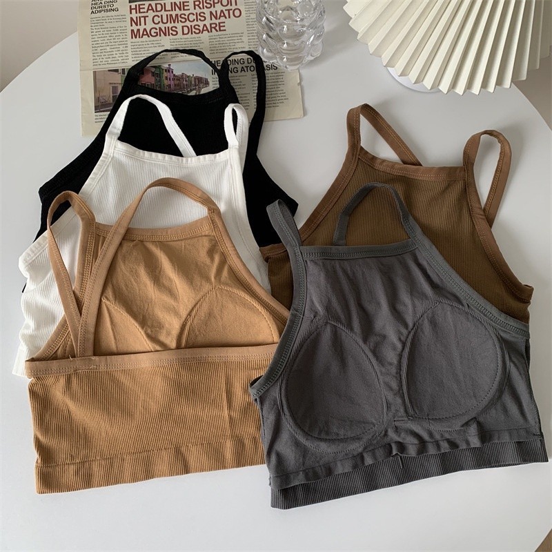 JHM Tanktop Bra Wanita Tanpa Kawat 6560 Bra Fashion Wanita Turtle Neck Sexy Crop Top Elastis Bra Cro