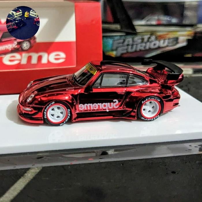 HJ99 Diecast Fast & Speed Porsche RWB 993 Supreme Red Chrome