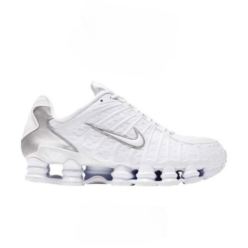 Sepatu Sneakers Pria Nike Shox TL White Metallic Silver Original NIKAV3595100