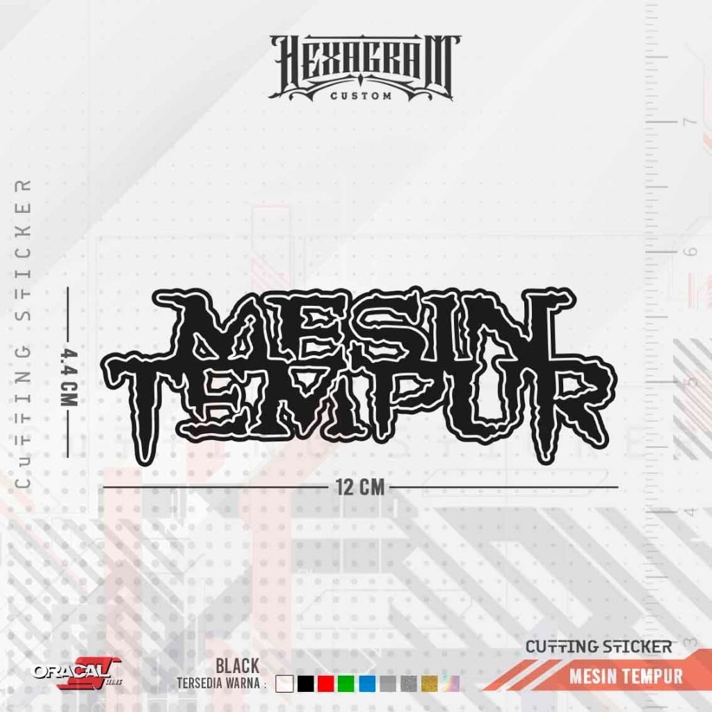 Cutting Sticker Mesin Tempur Band | Stiker Cutting Musik Mesin Tempur