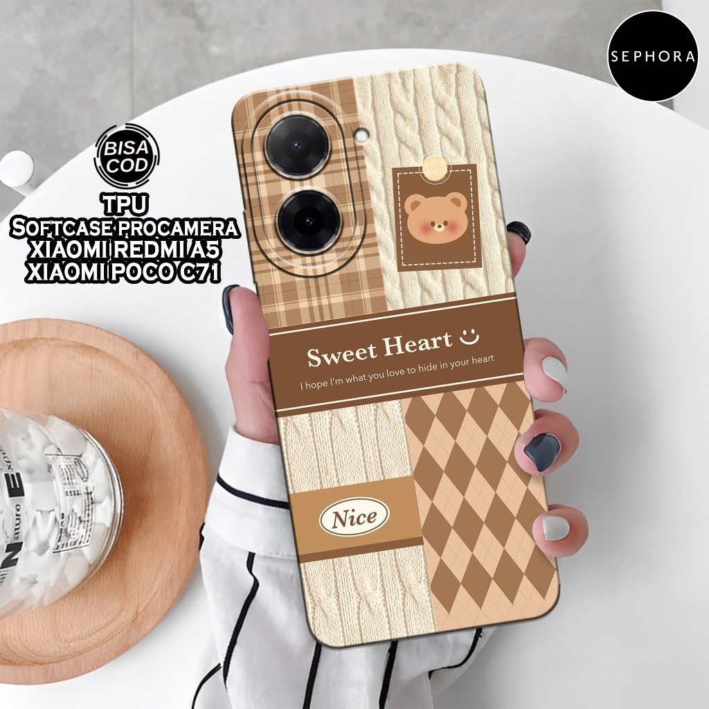 Case Xiaomi Redmi A5 4G 2025 Terbaru - Fashion Case Bear  - Softcase Xiaomi Redmi A5 - Case Pro Came