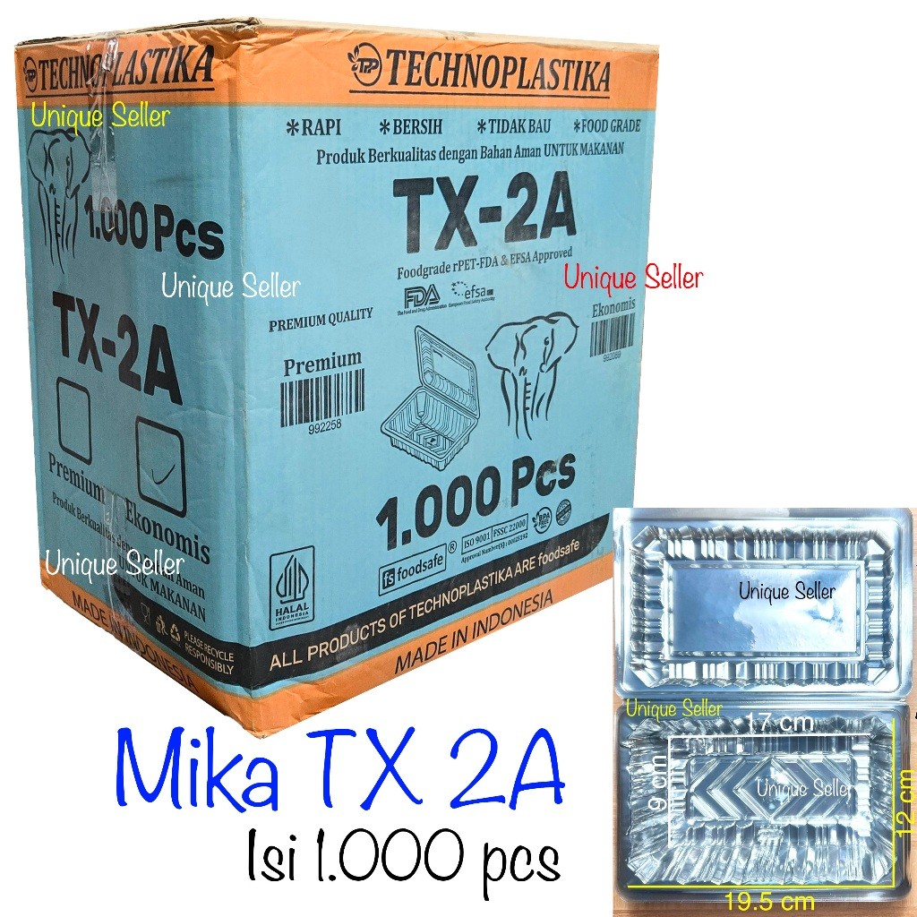 [1Dus] Mika Kue Roti Nasi Bihun Bakmi TX 2A Uk 19.5x12x6.3 cm Uk 19.5x12 cm / MIKA Wadah Plastik Mik