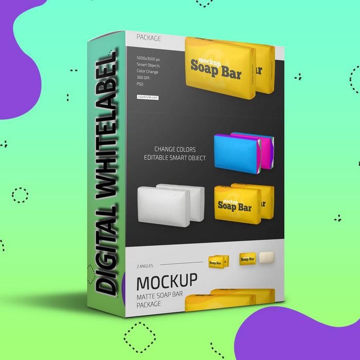 Mockup Kemasan Sabun Batangan Matte Premium