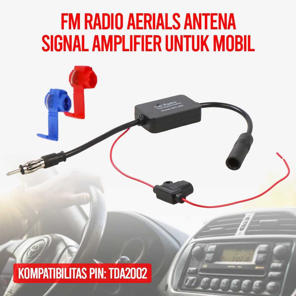 FM Radio Aerials Antenna untuk Mobil - Penguat Sinyal Radio FM Mobil Signal Booster - COD