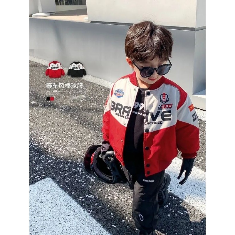 BENO_SHOP.ID Jaket Anak Varsity Racing New Jaket Anak Laki Laki Baseball Jaket Clothing Anak Perempu
