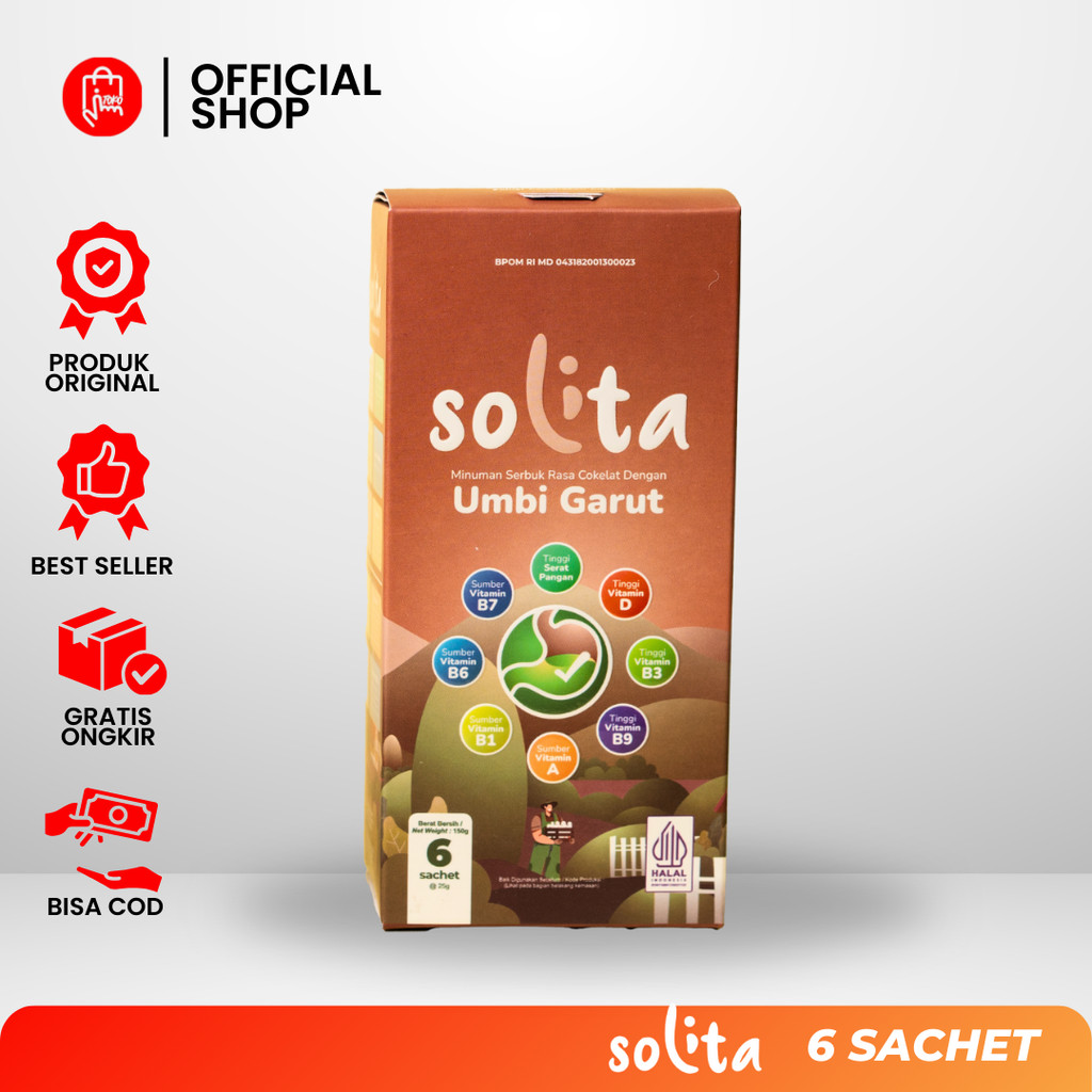 

Solita Umbi Garut Rasa Coklat Travel Pack isi 6Sachet