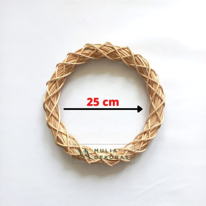 Ring Rotan Lingkaran Dekorasi Backdrop Lamaran Nikahan + Inisial Huruf - Ring Rotan 25cm