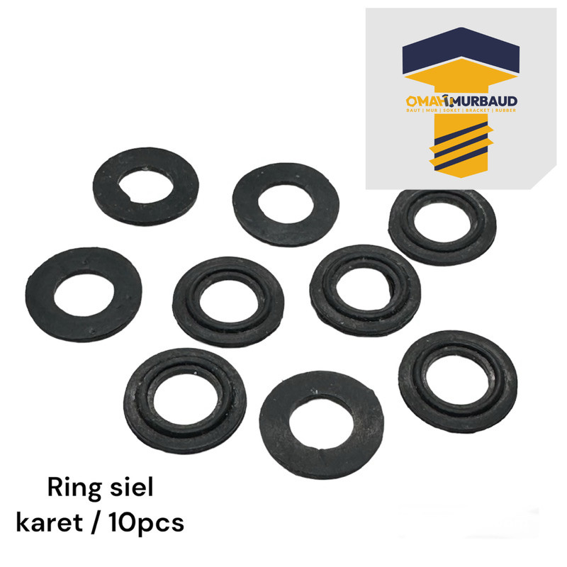 RING KARET SIEL KARET LUBANG M10 BAUT 14 RING KARET ORIGINAL SIL MURAH
