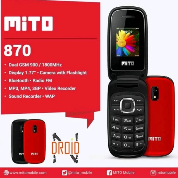 MITO 870 Flip Garansi Resmi