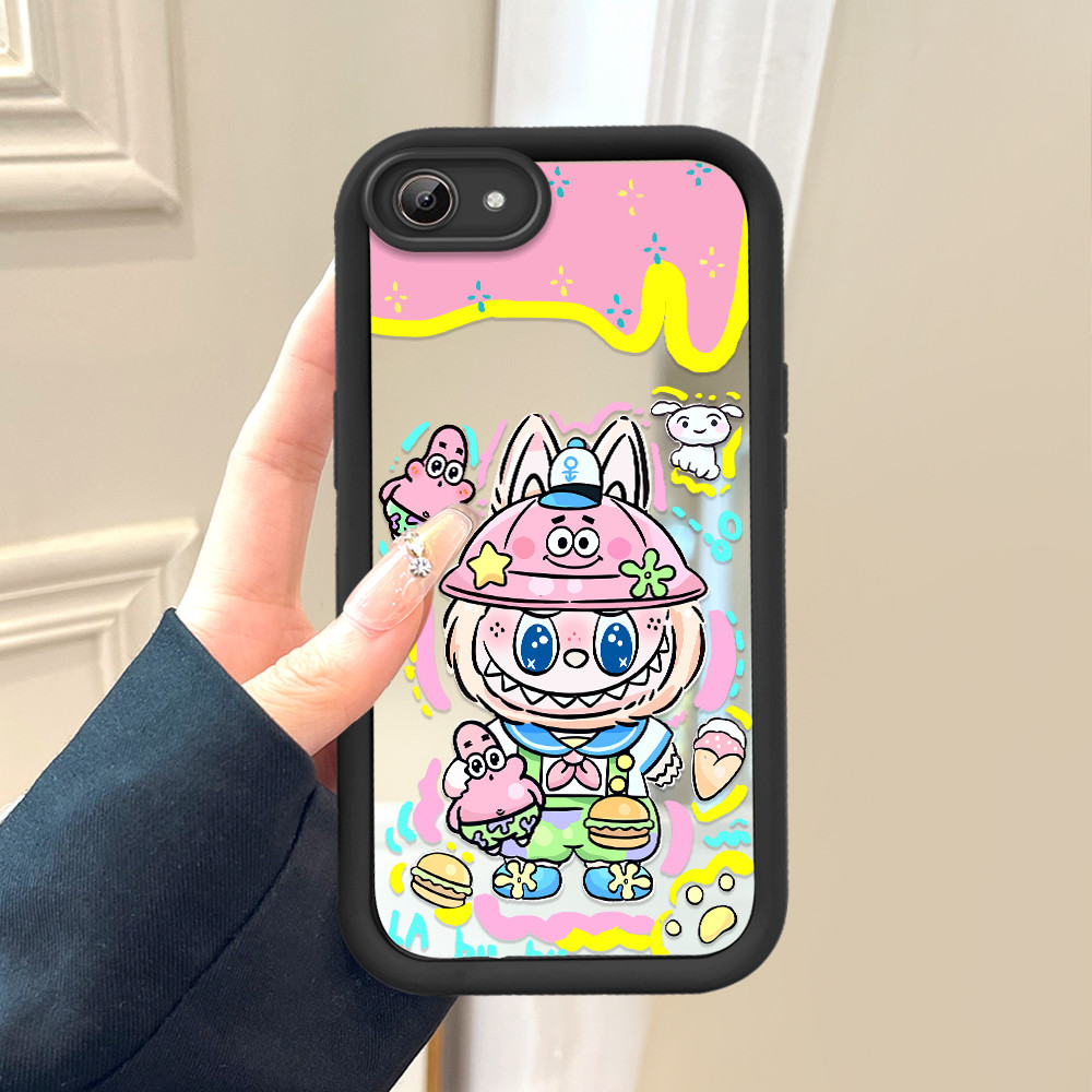 Vivo Y66 Y65 Labubu Pattern Cute Cartoon Cermin Phone Untuk Phone Case Casing Hp Softcase Kesing 800