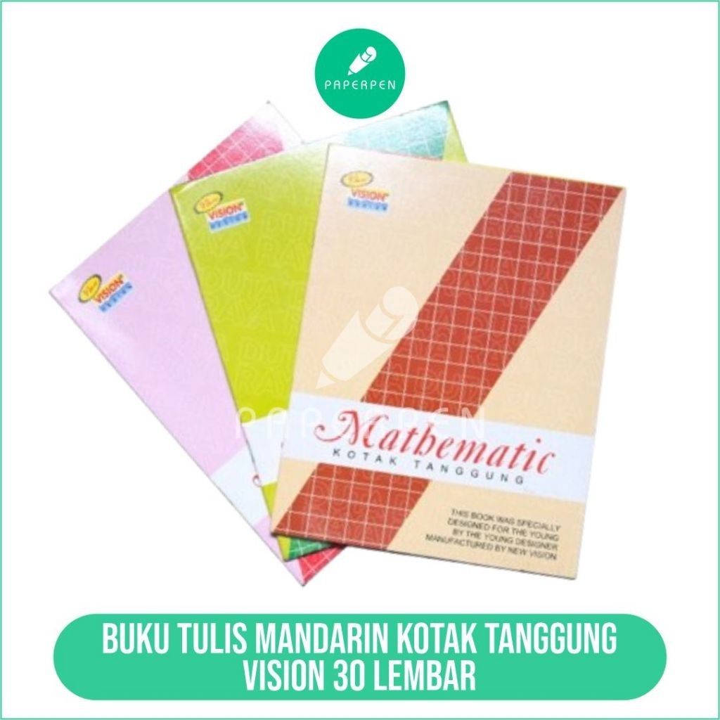 

[MS] Buku Tulis Mandarin Kotak Tanggung Vision 30 Lembar