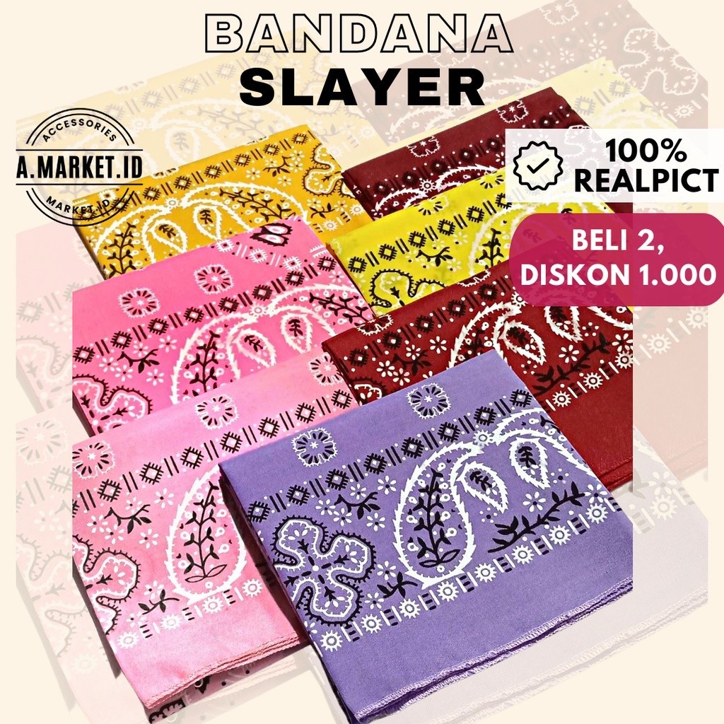 TERLARIS Bandana Batik Slayer/syal Masker multifungsi motif batik / bandana retro9