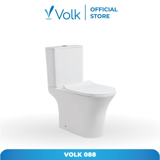 KLOSET TOILET DUDUK Volk 088 With Friendly Washer / Closet Duduk TUTUP SOFT CLOSED