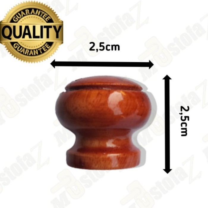 +Baut Knop kayu jati 2.5 x 2.5 cm Pegangan kayu Tarikan laci Knob kayu jati bulat lemari Gagang pint