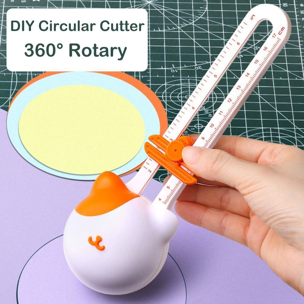 

360° Rotary Adjustable Cutting Round Knife Paper Card Photo Circle Cutter Journal Photo Scrapbooking Paper Circular Cutting Tool