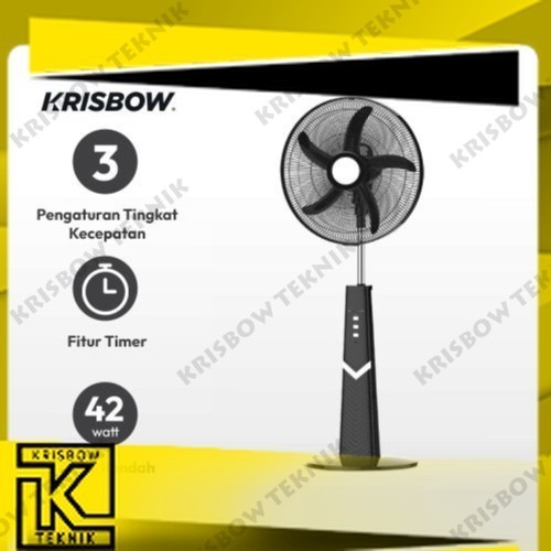 Krisbow - Kipas Angin Lantai Rechargeable 45 Cm