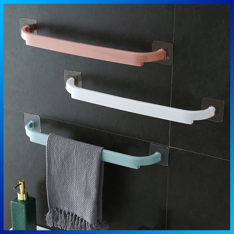 Rak gantungan handuk sepatu towel hanger rel batang pasang dinding kamar mandi