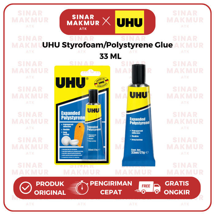 

Styrofoam Glue/Expanded Polystyrene Glue/Lem Gabus Uhu 33 ml (Pcs)