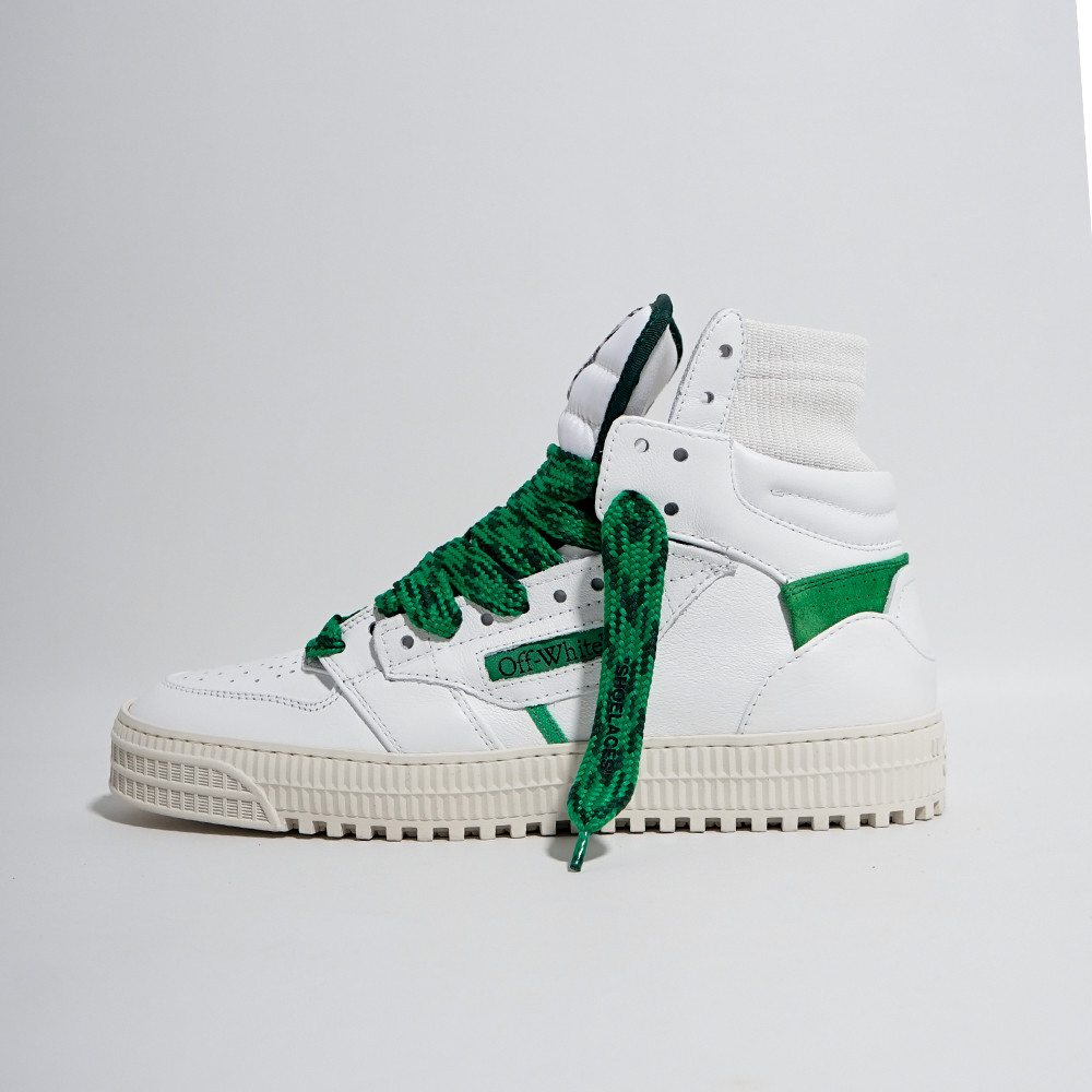 OFF WHITE Off Court 3.0 Big Lace White Green OMIA065S24LEA0050155 ( 100% Authentic )