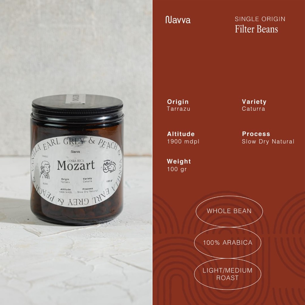 

100 gr Filter Beans Arabica Manual Brew Costa Rica Mozart / Biji Kopi Sangrai Arabika V60