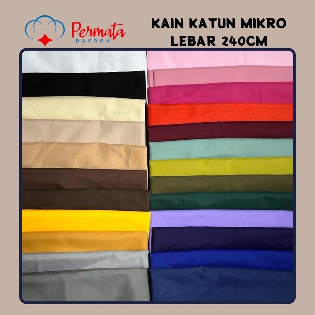 Kain Katun Poly Micro Bahan Sprei Lebar 240 cm