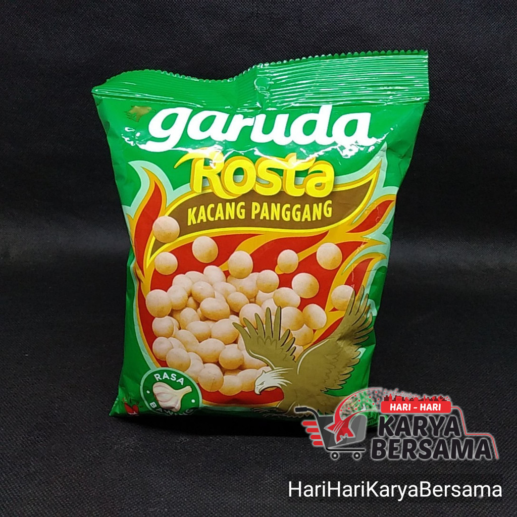 

MAKANAN RINGAN KACANG GARUDA ROSTA PANGGANG RASA BAWANG 95GR