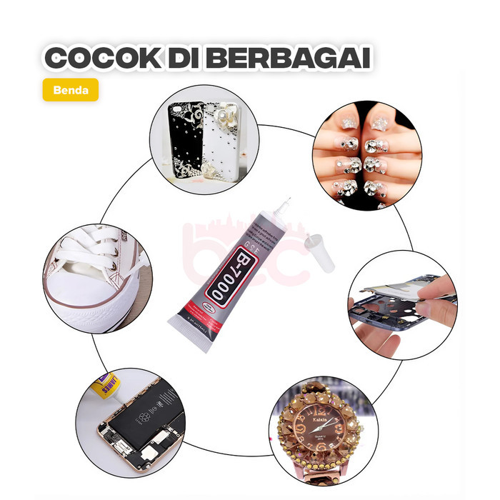 

[BEC] Lem T-7000 & B-7000 Lem Kuat Serbaguna | Lem LCD Touchcreen Power Glue Strong Adhesive 15 ML - Hitam (T-7000)