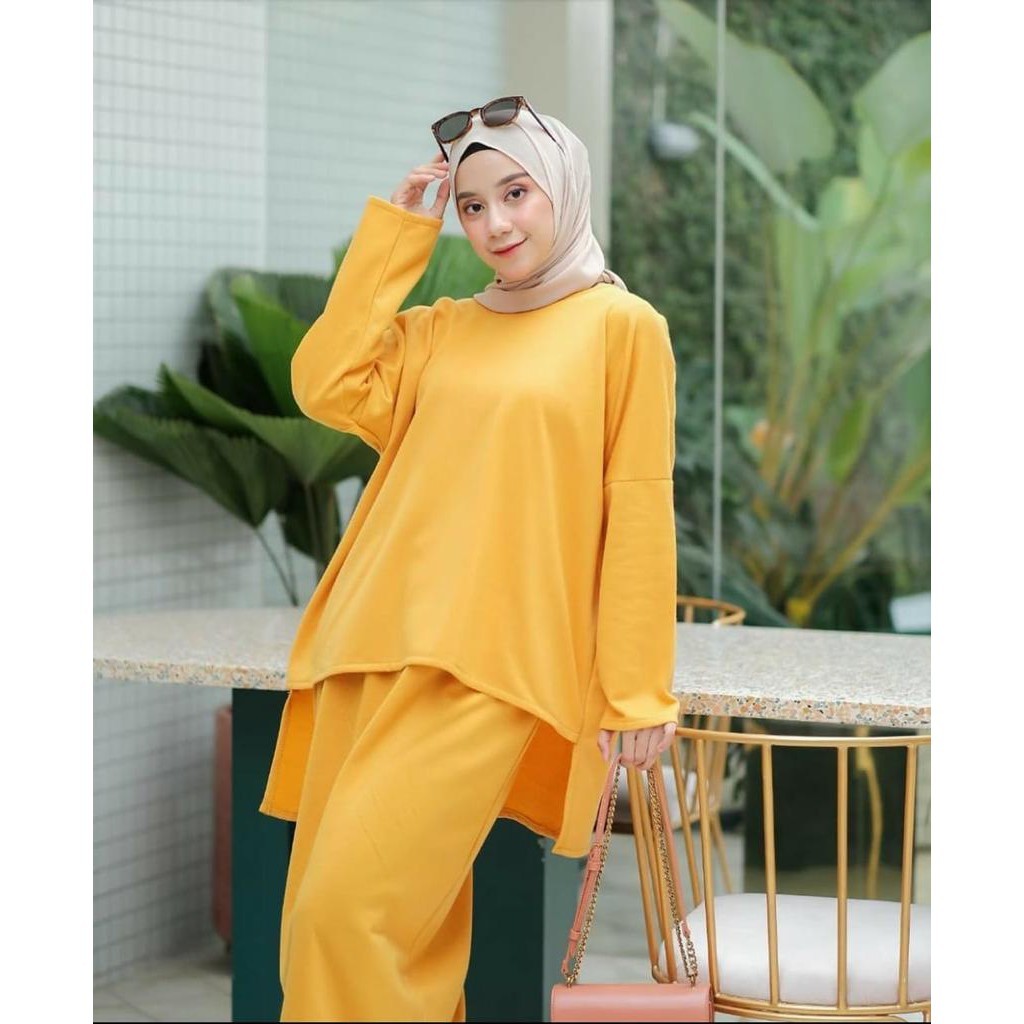 Setelan Polos Moscrepe Novalin One Set Nadhifa.Grosir