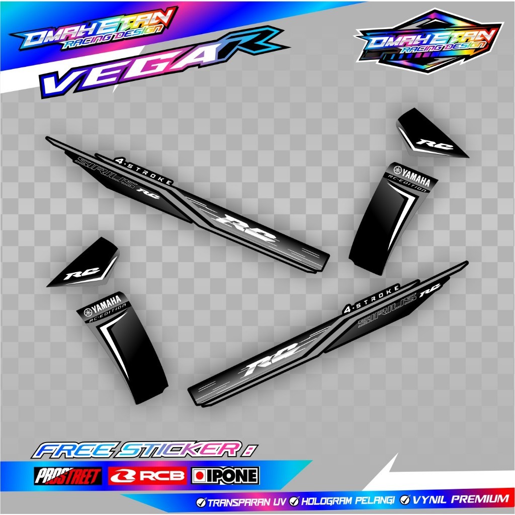STRIPING VARIASI YAMAHA VEGA R NEW / STICKER LIST VARIASI MOTOR VEGA R NEW