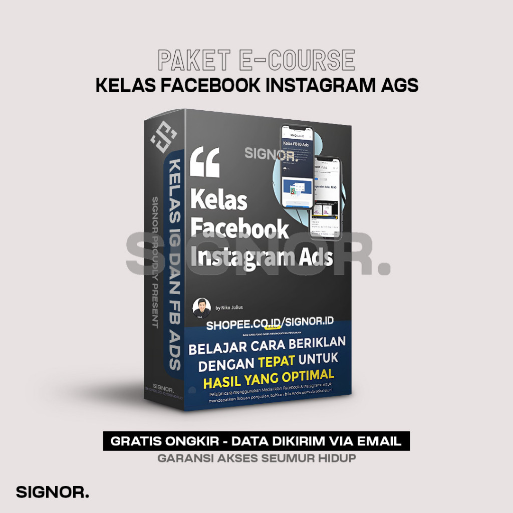 [K8299] Kelas FB & IG Ads Pro - Panduan Lengkap Beriklan di Facebook & Instagram Secara Optimal - Ma